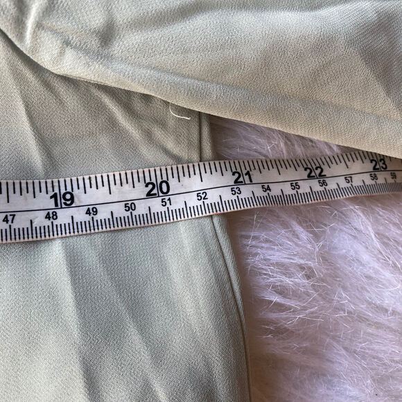 Zenana Sz L Double Lyered Chiffon Tie Front Bottom Short Flutter Sleeve Top - Picture 9 of 11